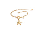 Zooying Titanium Steel Ocean Beach Series Double Sided Starfish Shell Pearl O-ring Splicing Bracelet for Women