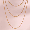 Dreamshow Minimalist Jewelry 18k Gold Plated Stainless Steel Chain Set Tarnish Free Water Proof Necklace and Bracelet