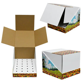 Customized High-quality Foldable Portable Flap Paper Display Box (Corrugated Cardboard) CMYK Color OEM/ODM Service Food 3C