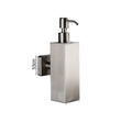 Manual Hotel Wall-mounted Stainless Steel Foam Liquid Soap Dispenser Modern Double Lotion Square for Bathrooms
