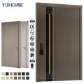 China Top Manufacturer Villa Project Solid Wood Pivot Door Modern Wooden Front Doors Luxury Entrance Doors for House