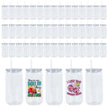 Custom Plastic Drinkware 16oz All clear Acrylic Clear Can Plastic Tumbler With clear PP Lid for Vinyl UV DTF