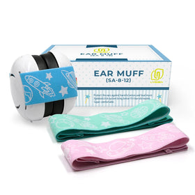 Noise Cancelling CE Infant Elastic Headband Hearing Protection Baby Earmuffs New Design Customized Paper Box CE EN352-1
