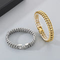 Europe Popular Hip Hop Style Bracelets 18K Gold Plated Stainless Steel Men Women Cuban Link Chain Bracelet Fashion Jewelry