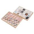 18 Cross New Bamboo Jewelry Trays Organizer for Buckles Earring Card