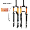 IRONDONKEY Front Fork Air Fork Suspension 26/27.5/29 Inch Shoulder Control/Remote Control Bicycle Fat Bike Fork Cycling Parts