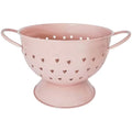 Galvanized Metal Fruit Basket Round Kitchen Colander with Colorful Punching Holes & Enamel Handle for Washing & Straining Foods