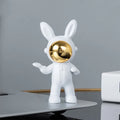 Kawaii Creative Astronaut Rabbit Small Ornament Children's Table Decoration Crafts Living Room Desk Decoration Small Ornament