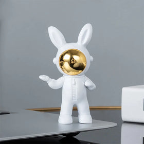 Kawaii Creative Astronaut Rabbit Small Ornament Children's Table Decoration Crafts Living Room Desk Decoration Small Ornament
