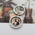 True Design Low MOQ Sublimation Custom Rotating Keychain Double-sided Rotating Metal Keychains