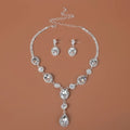 New Turkey Style Luxury Rhinestone Bridal Jewelry Set Classic Crystal Necklace Earring Women's Wedding Dress Accessories