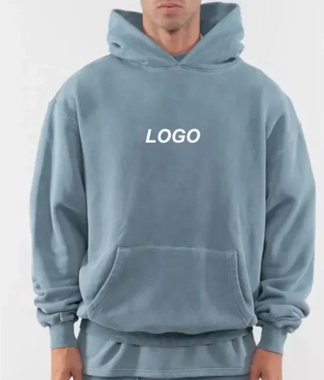 Wholesale Pullover Oversized Vintage Double Layered Custom Dropped Shoulder Streetwear Man Winter Sun Fade Hoodie