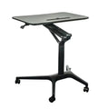 2024 New Model Office Furniture Metal Elevating Computer Desk Stainless Steel Surface Folding Adjustable Portable Healthy Design