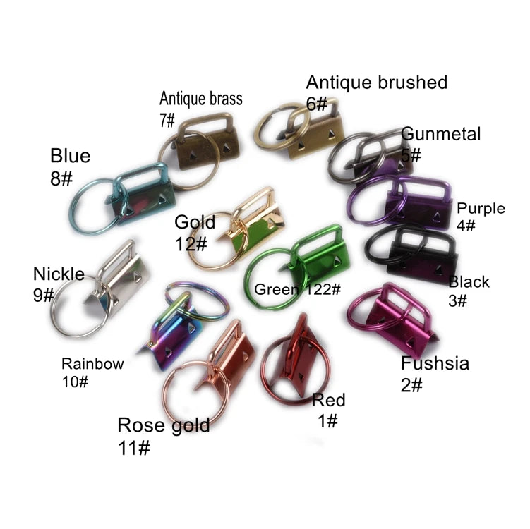 Different Colors 25mm Key Fob Hardware1 Inch Strap End Clip