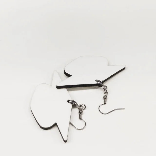 Sublimation Blank Graduation Cap Shape MDF Earrings for Promotion