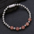 VEROMCA Original Design Stainless Steel Bead Splicing Strawberry Trend Crystal Bracelet for Women