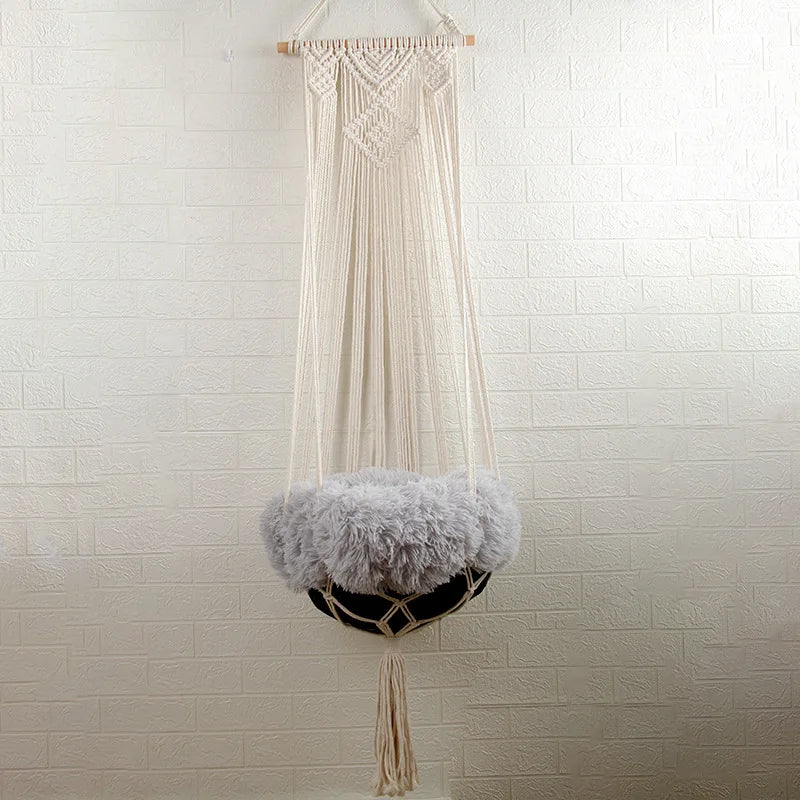 Macrame Cat and Dog Wall Hanging Pet Hammock Cat Hammock