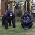 Party Photo Booth Ornaments Resin Crafts Fiberglass Gorilla Panda Rhinoceros Hyena Safari Animals Statues Props for Rentals