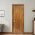 Modern Graphic Design Double Interior Solid Wood Door K014 Hand Opened Plywood Wood Panel with Finished Surface for Apartments