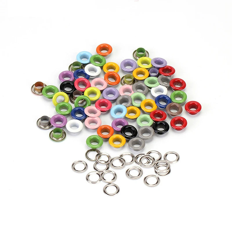 Factory Wholesale Rich Colors Brass Metal Grommet Eyelet Nickel-Free Durable Enamel Painted for Clothing
