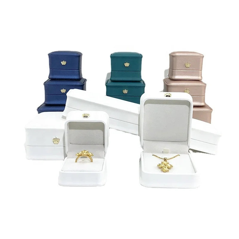 Wholesale PU Leather Travel Jewellery Packaging Box Custom Ring Earring Bracelet Necklace Box Packaging Jewelry Box