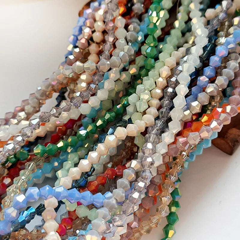 JC Crystal Factory Price Glass Beads Bicone Beads Garment and Jewelry ab Colors Crystal  4mm Bicone Bead