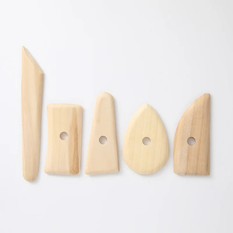 Ceramic Tools Art Tools Potters Rib Sculpting Ceramic Polymer Clay Carving Modelling Using Wooden Scrapers Clay Pottery Tools