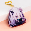Custom Printed Epoxy Rainbow Holographic Anime Rainbow Colors Acrylic Keychain Charm