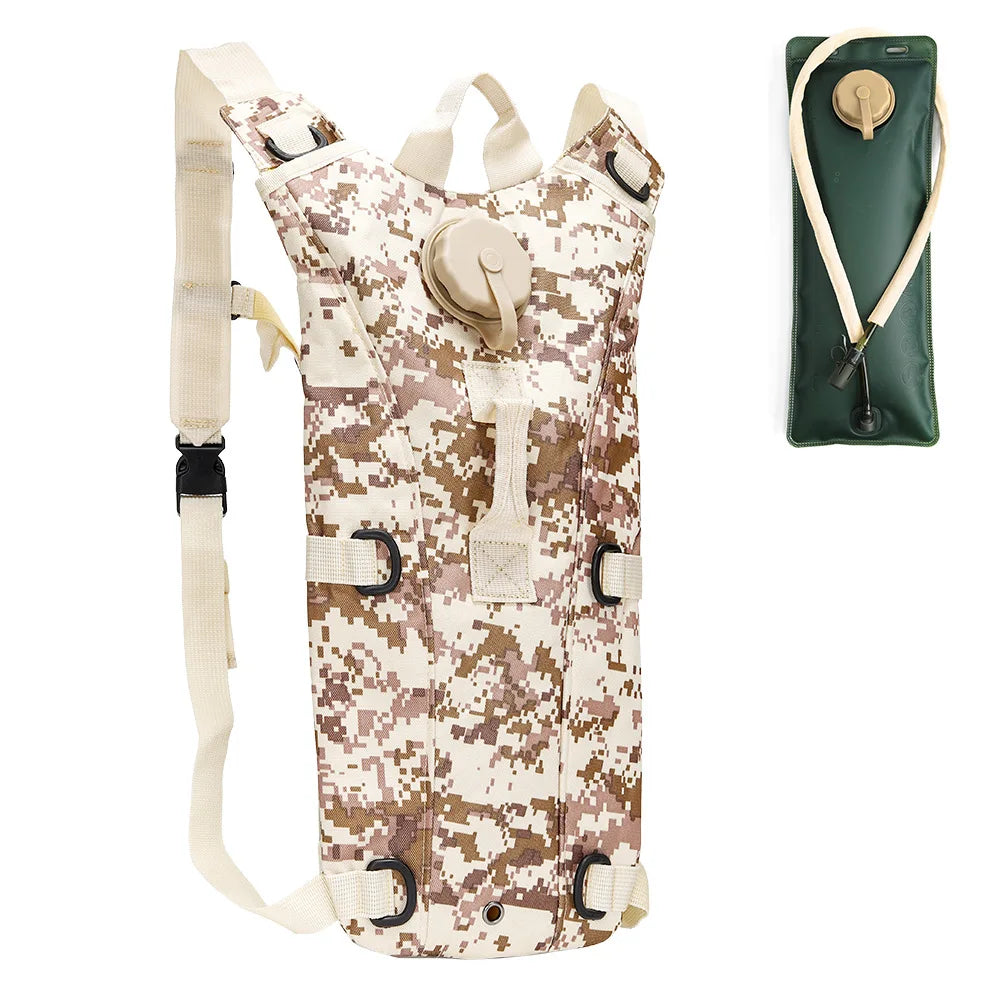 Custom Logo 2.5L 3.0L Outdoor Tactical Hydration Backpack Lightweight Camo Water Bladders for Climbing Wholesale
