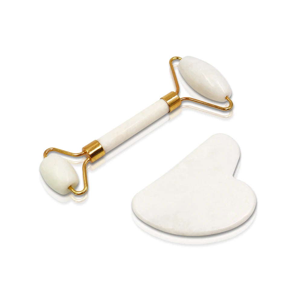 Guasha 2025 100% Natural Jade Roller Scraping Crystal Plate Gua Sha Facial Tool