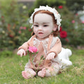 Full Solid Silicone Reborn Baby Doll  Realistic 1:1 Ratio 5.8Lbs Weight Soft 18Inch Long Reborn Girl Toys