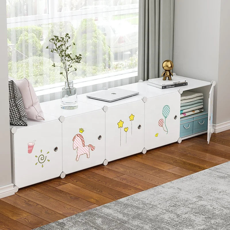 Modern Living Room Furniture Extendable Plastic Storage Cabinet Balcony Home Wardrobe Bay Window 5 Cubic Home Bar Farmhouse