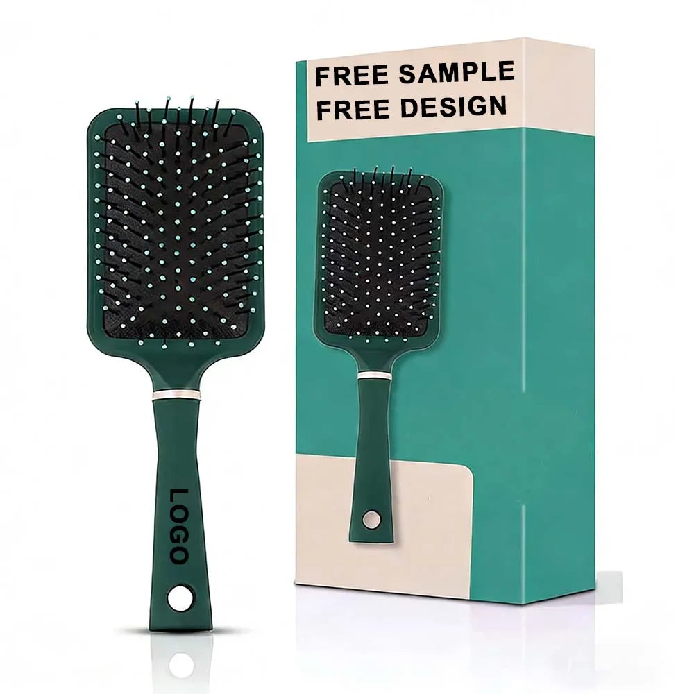 Custom Logo Air Cushion Comb Detangling Hair Brush Massage Hair Comb Anti-Static Compact and Portable for Hair Types Styling