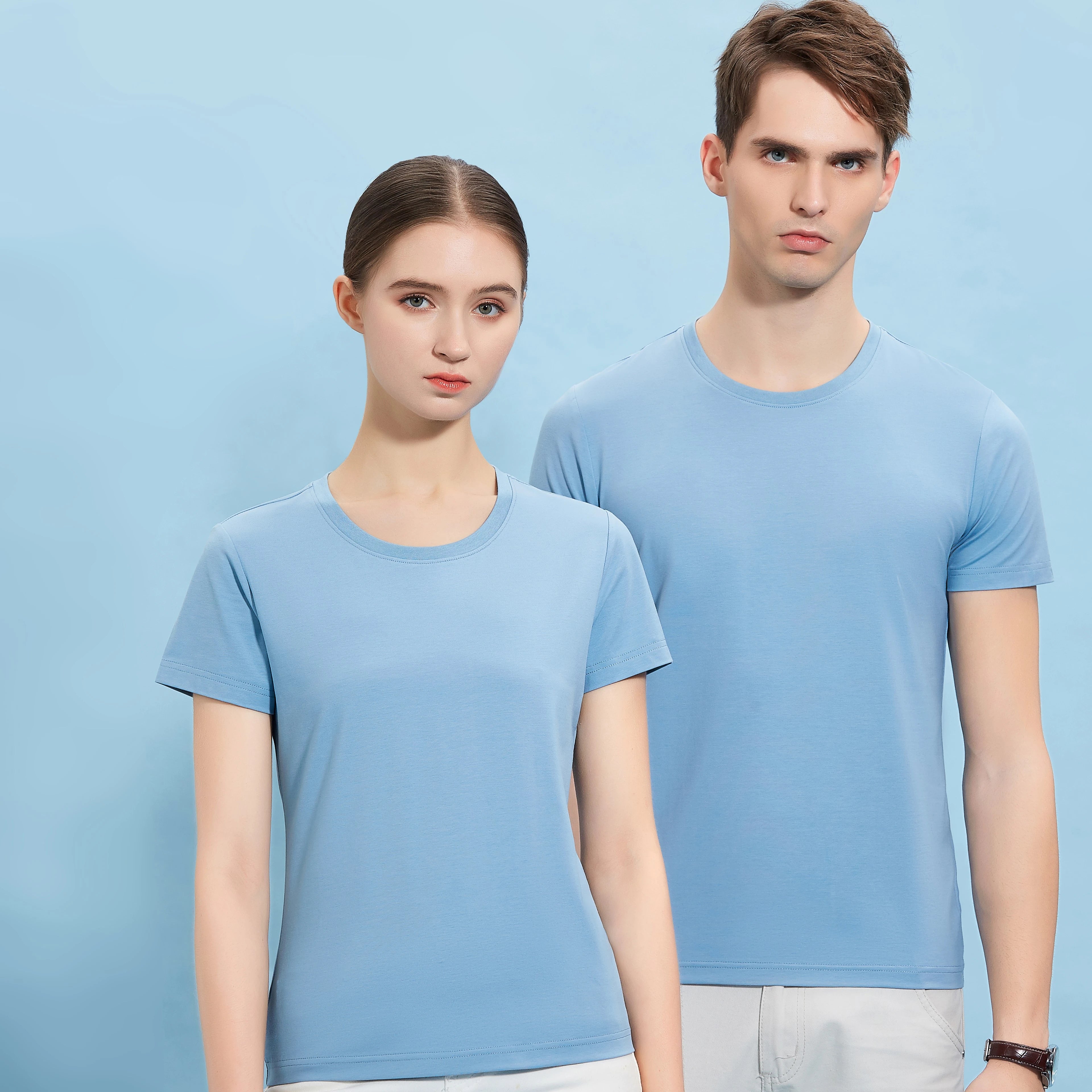 Eco Friendly Degradable Modal Cotton Men's Short Sleeve t Shirts Custom logo Printing Graphic t Shirts