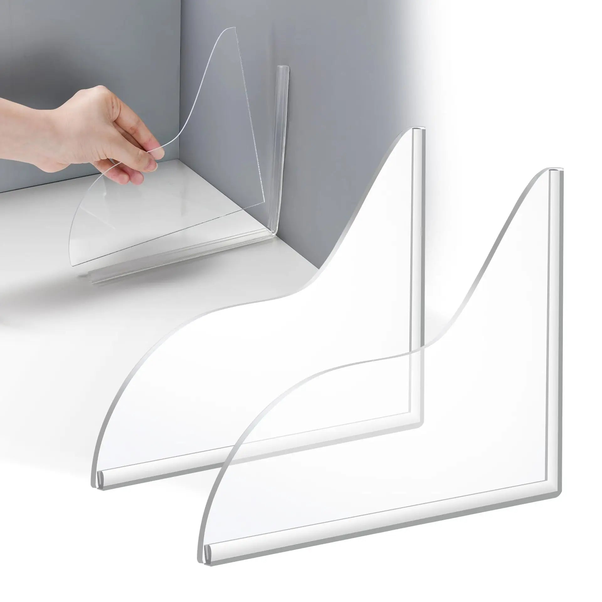 2 Pieces Acrylic Cross-Border Shower Splash Guard Bathtub Sink Guard Set for Bathrooms