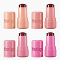 Oem Customise Vegan Jelly Blush Stick Private Label Custom Logo Cheek and Lip Tint Stain Rebranding Wholesale Jelly Blush