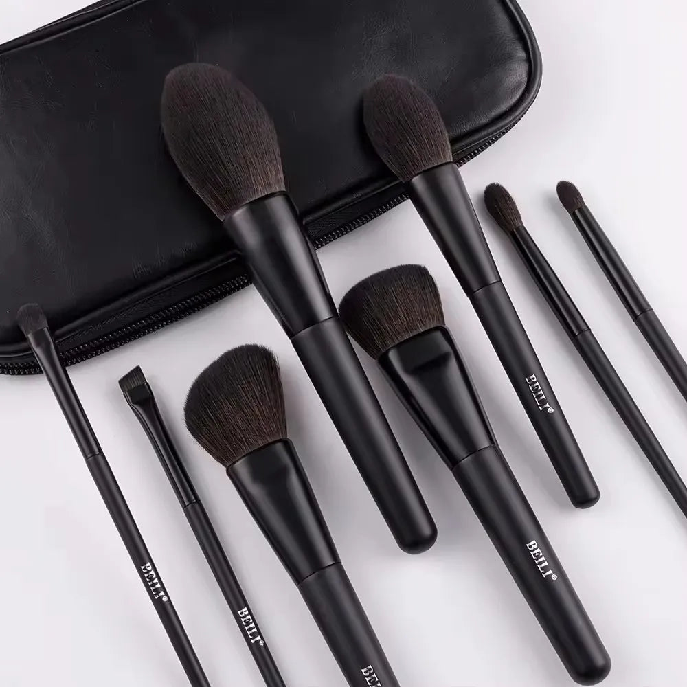 For Professional 8-Piece Synthetic Hair Face Makeup Brush Set with Case Vegan Cruelty-Free Custom Logo