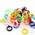 Wholesale Colorful ECO-friendly Lanyard Accessories Silicon Rubber Ring Anti-Lost Silicone Circle Holder for Pens Device