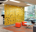 New Design 100% Polyester Soundproof Privacy Screen Double Carved Acoustic Office Partition