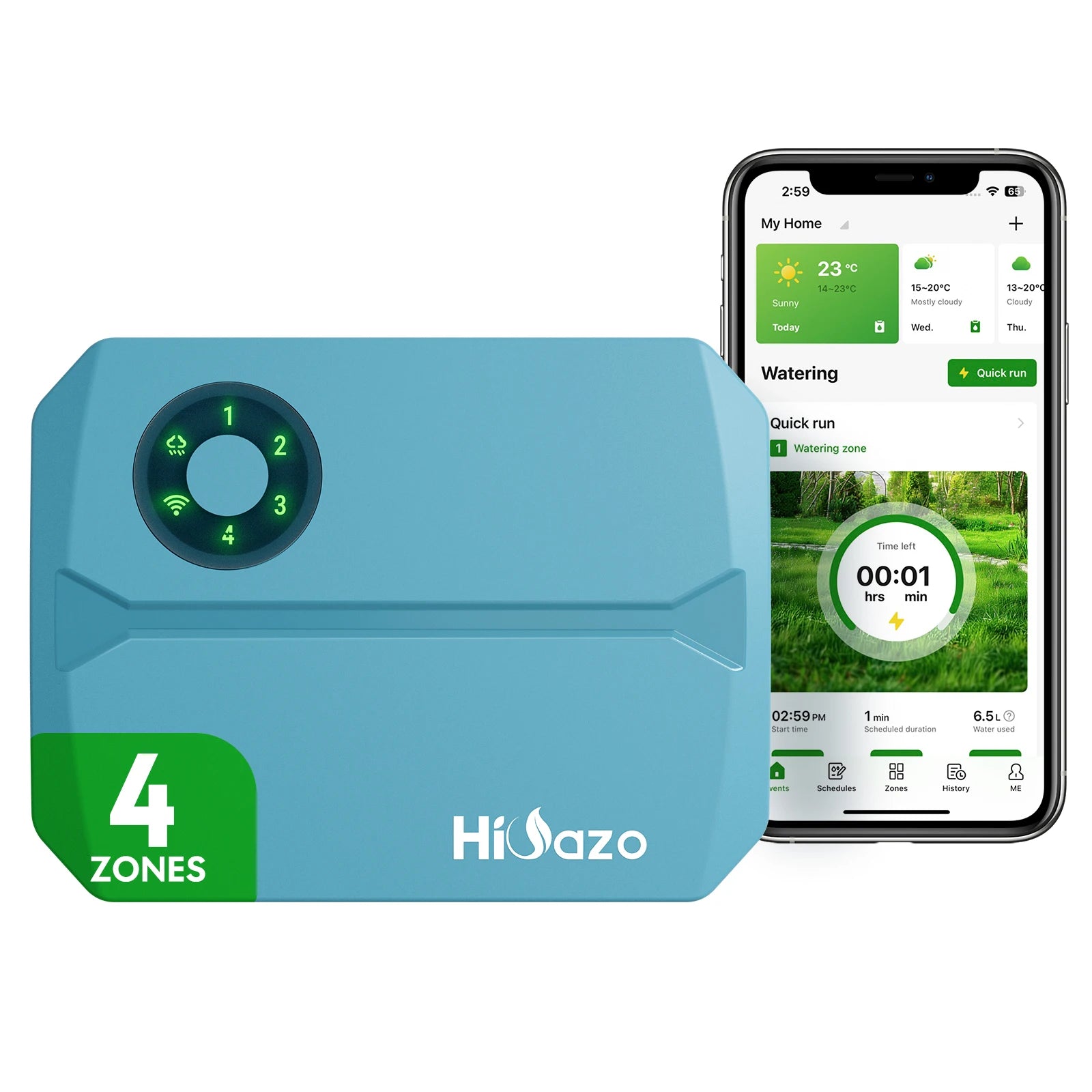 INKBIRD Agricultural Irrigation Sprinklers with 4 Zones Via WIFI