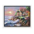 Home Decoration Scenery Series Seaside Lighthouse Hand Embroidery 11CT 14CT Stamped Cross Stitch for Beginner