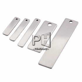 Stainless Steel Rectangle Metal Stamping Blanks Tags Flat Bar Charms Pendant Diy Jeweley Findings 4x40mm 4x25mm 9x40mm