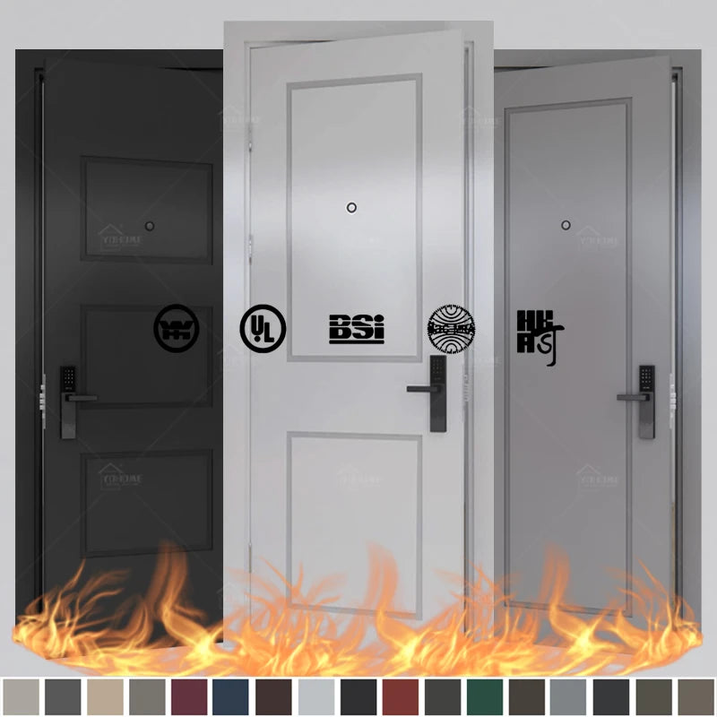 Guangdong Top Manufacturer Custom Luxury Hotel Wood Panel Doors Fire Rated Raised Panel Doors Us Ca Eu Uk Fire Rated Wood Door