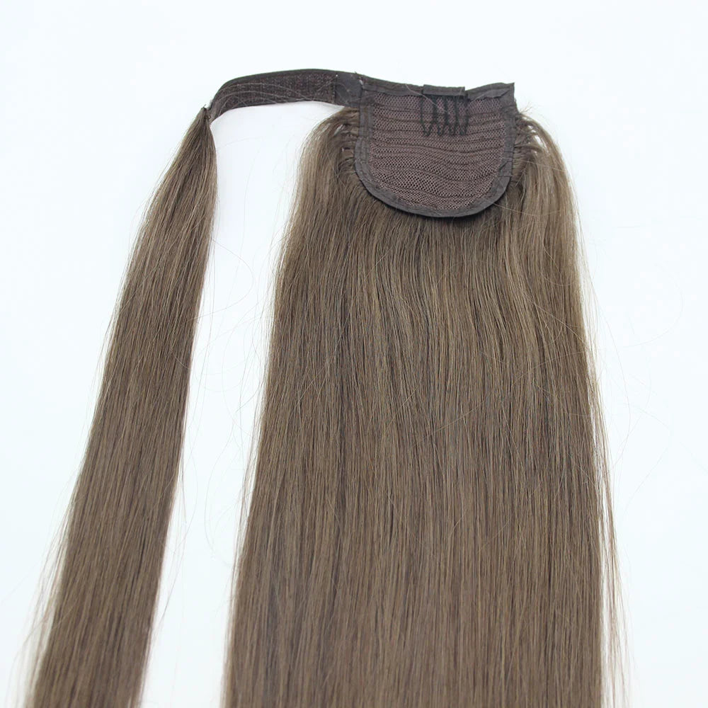 Raw Peruvian Human Hair Ponytail Extensions Natural Wrap Around Drawstring Design