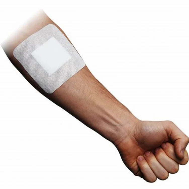 Factory Direct Wholesale Breathable Waterproof Fusible Cross Spunlace Fabric Medical Non-woven Adhesive Wound Dressing
