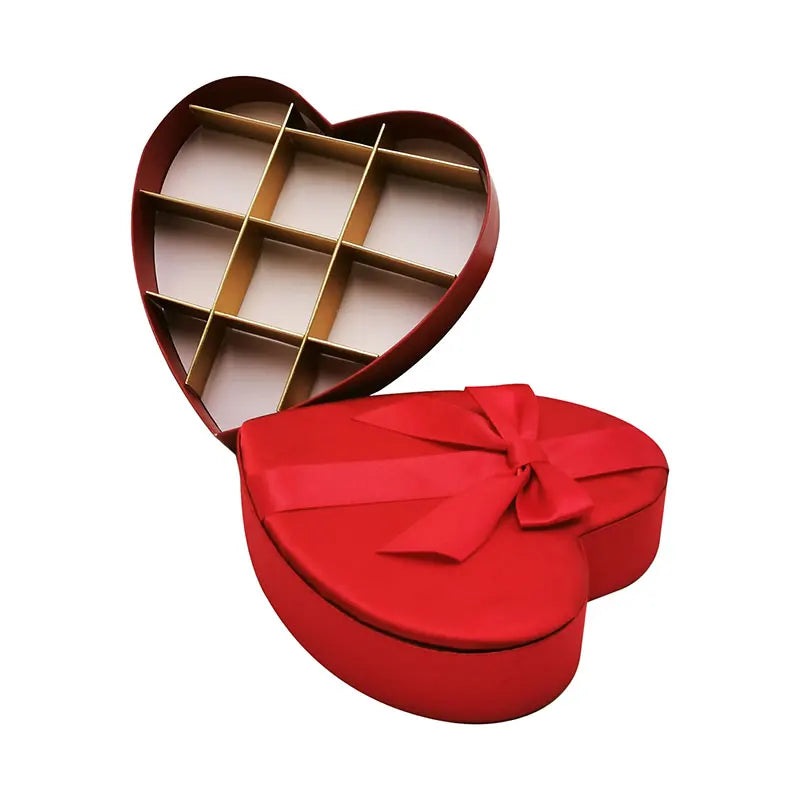 Stock Ready Luxury Red Cardboard Heart Shaped Candy Gift Boxes for Chocolate