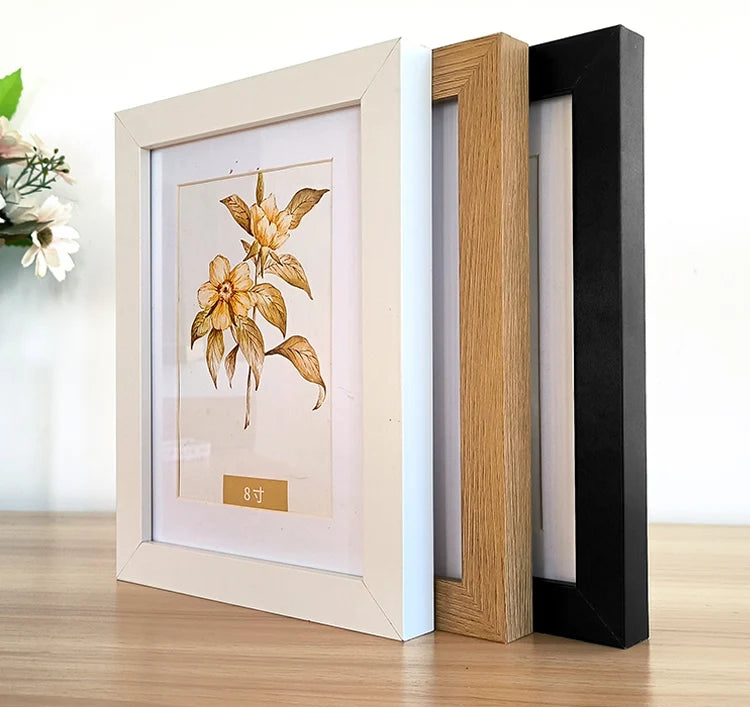 Wholesale Europe Style A4 Decorative Wall Picture Frames 4x6 5x7 Custom Size MDF Photo Frame Home Decoration Simple A3 A2 Option