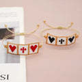 Go2boho Bohemian Summer Colorful Beaded Bracelet Women Charm Heart Cross Handmade Friendship Fashion Jewelry Miyuki Bracelet