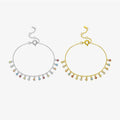 FUAMAY Wholesale Rainbow Zircon  Fashion Dainty 18K Gold Plated 925  Silver 2MM Colorful Zircon Multi Color Braided Bracelet