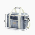 Premium Quality Vintage Stripe Design Food Lunch Insulated Travel Cooler Bag Bento Bag for Students and Office Workers